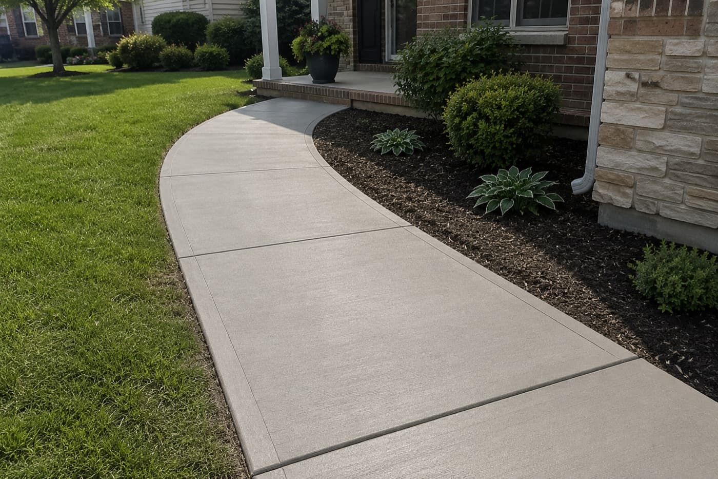 Concrete Sidewalk Installation Near McKendree University